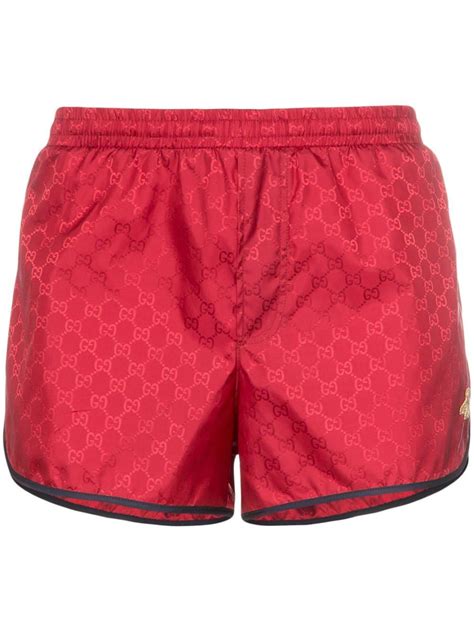 gucci swim shorts red|gucci men swimsuit.